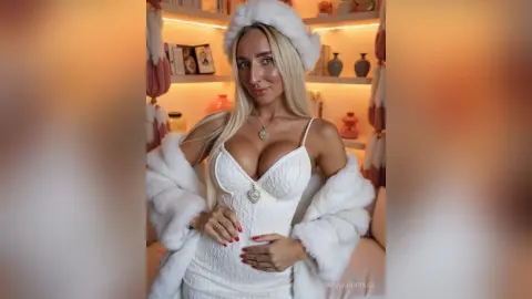 AnnaAurikas — in a luxurious fur coat