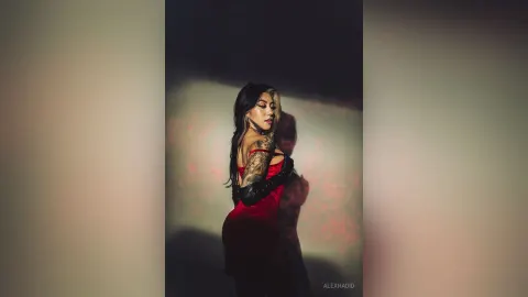 AlexHadid — Red Dress