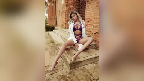 KaylaMinov — Sexy in The Castle Garden