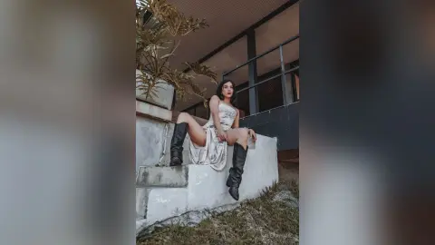 AlexaWane — dress and boots 🤭