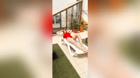 JennyStormy — red swimsuit and hot summer