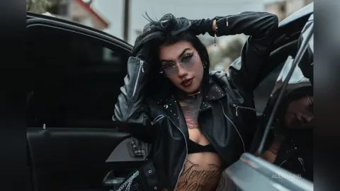 AlexHadid — Being Free/Leather Jacket. 😎