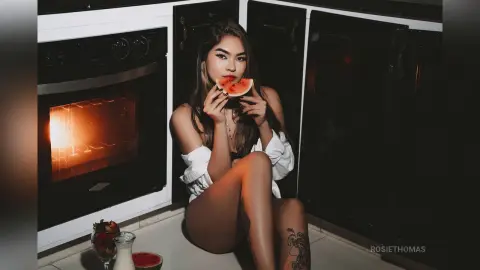 RosieThomas — Creamy strawberries 🔥😏