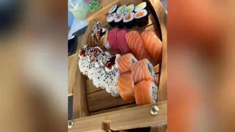 AngelinaKunis — Sushi and again sushi