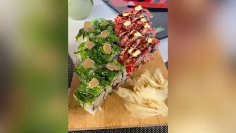 AngelinaKunis — Sushi and again sushi