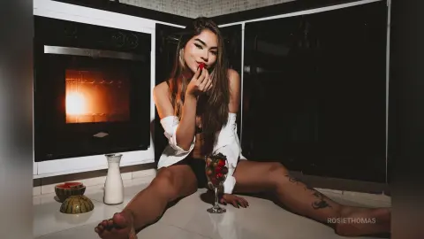 RosieThomas — Creamy strawberries 🔥😏