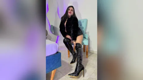 TammaraWonder — LEATHER BOOTS AND FUR COAT