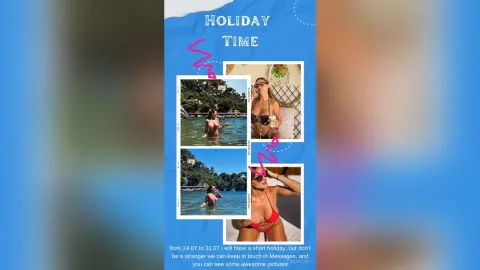 Young woman in a bikini enjoying a sunny summer holiday by the turquoise ocean water.