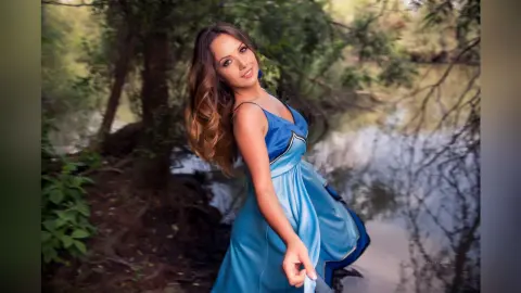 CassyTorres — Sexy blue dress
