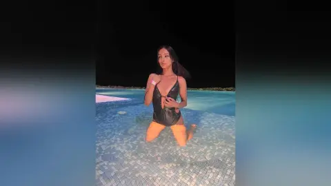 SarahSenz — Having fun on pool