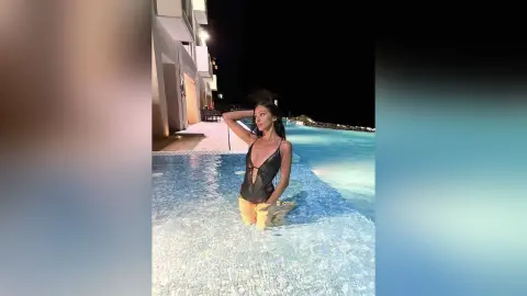SarahSenz — Having fun on pool
