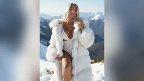 AnnaAurikas — sexy #blonde in a #furcoat