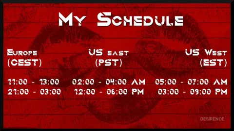 DesireNoe — timetable