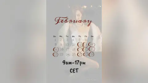 MichaelaDelly — This is my schedule for February