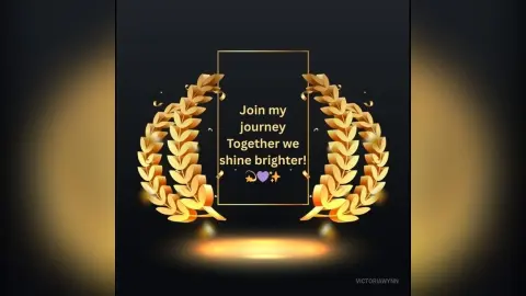 Inspirational quote graphic with gold laurel wreaths and glowing light on a dark background.