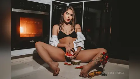 RosieThomas — Creamy strawberries 🔥😏