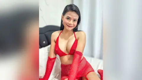 AmandaFah — Red lingerie 