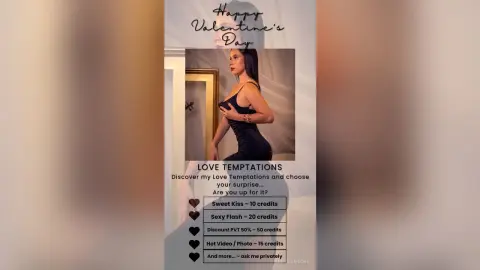 Elegant woman in a black cocktail dress posing in a bright room for a romantic Valentine's Day theme.