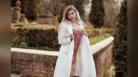 KaylaMinov — Sexy in The Castle Garden