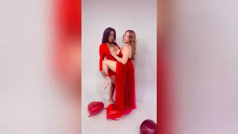 AngelieeVoyer — Wet Lips, Red Dress 