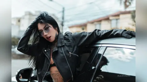 AlexHadid — Being Free/Leather Jacket. 😎