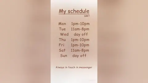 SofiMils — My schedule ❤️
