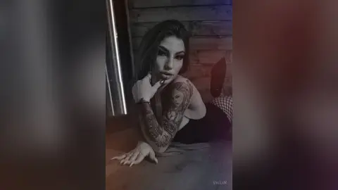 EveLux — Heels and fishnet