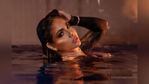 SophieHamilton — Night at the pool