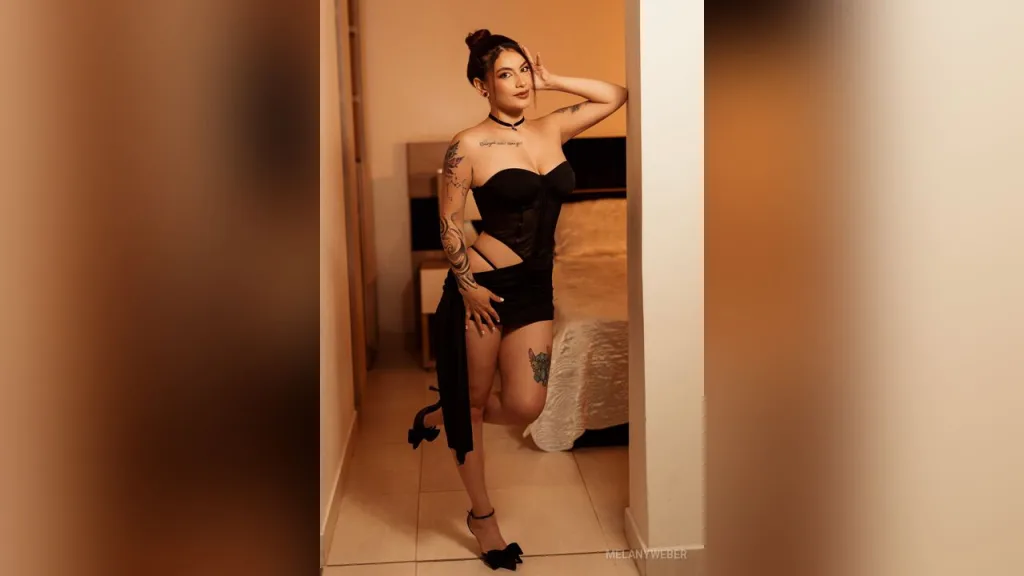 MelanyWeber — dark dress and glam