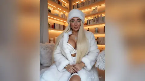 AnnaAurikas — in a luxurious fur coat
