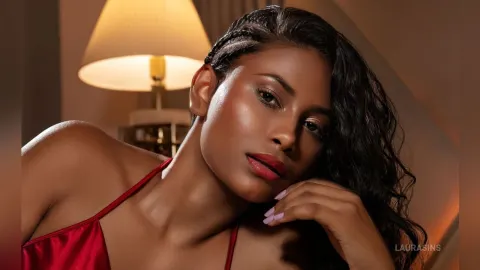 LauraSins — Red dress hot fantasies