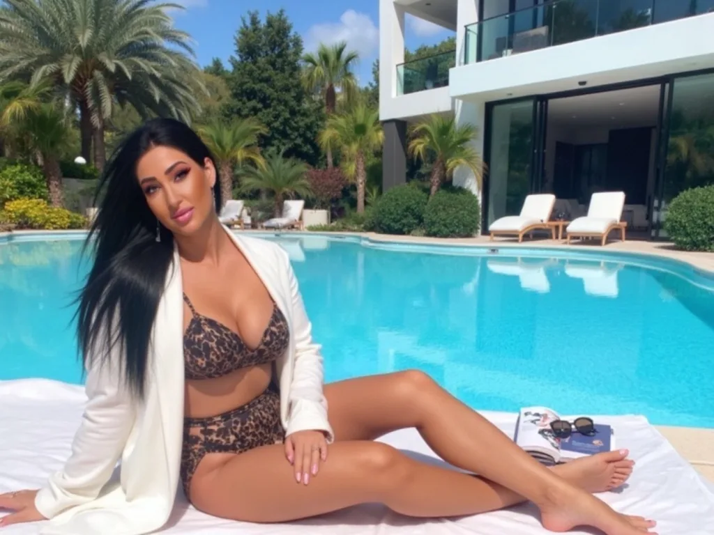 Mary_Tia poses with her long black hair swept back, showing her face and shoulders while wearing a thin silver strap.