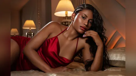 LauraSins — Red dress hot fantasies