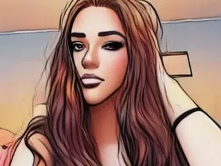 EshaniShah poses with long brown hair, looking directly at the camera with a neutral expression against a plain background.